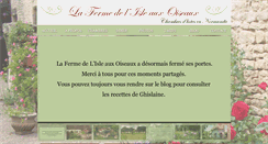 Desktop Screenshot of lafermedelisleauxoiseaux.fr