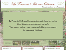 Tablet Screenshot of lafermedelisleauxoiseaux.fr